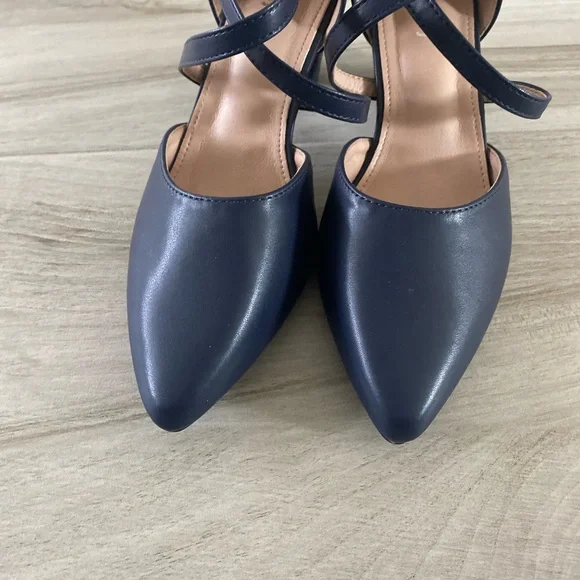 New Peijely Navy Blue Women's Shoes, Size 44/ 10 - Picture 4 of 8
